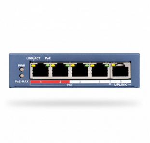 Rozbočovač Ethernetu PoE - 4 portový