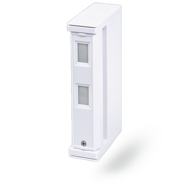 Dual zone outdoor wireless motion detector - curtain
