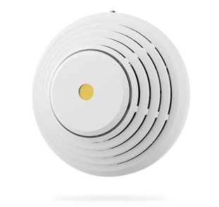 Stand-alone combined smoke and heat detector with built-in siren