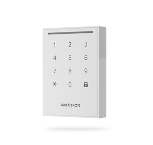 Bus outdoor keypad with reader - white
