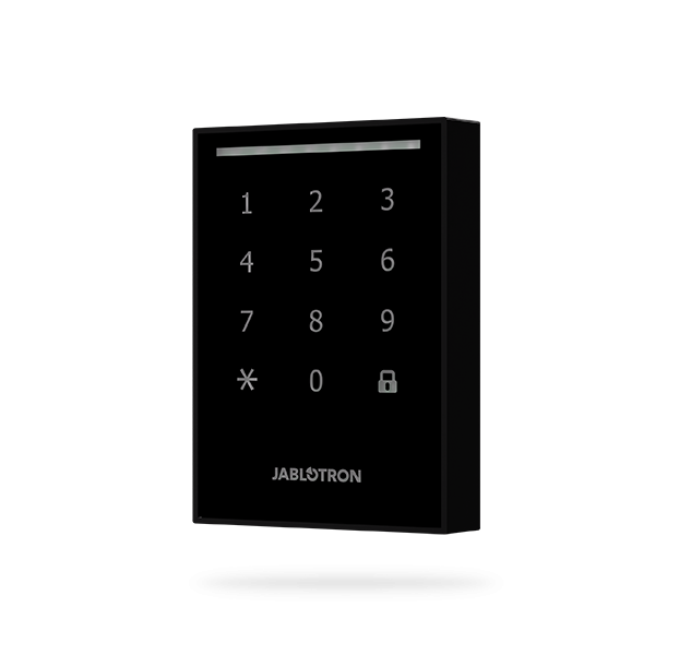 Bus outdoor keypad with reader - black
