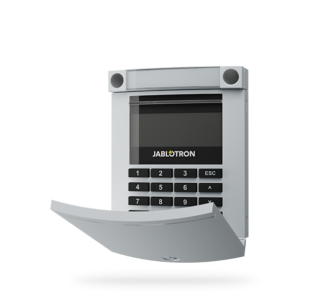 Módulo BUS de acceso con pantalla LCD, teclado y RFID - gris