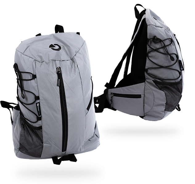 PP-REFLBAG-S Full-reflective backpack with logo