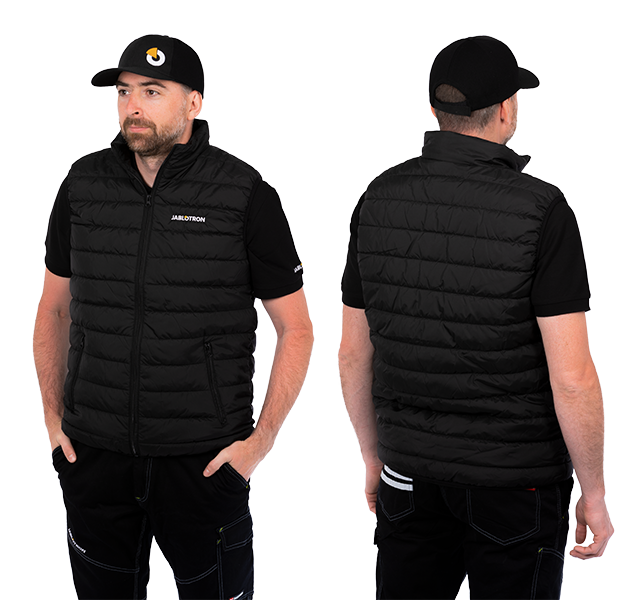 PP-VESTA-XL Black quilted vest with zipper - XL