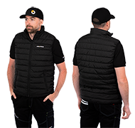 Černá prošívaná vesta se zipem - XL