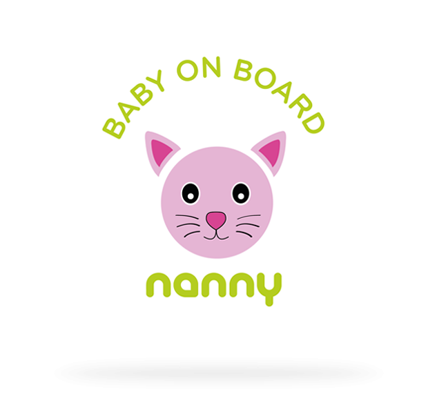 PI-SAMNAN-CAT Baby on board sticker