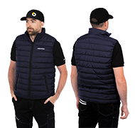 Quilted vest, navy blue - size S