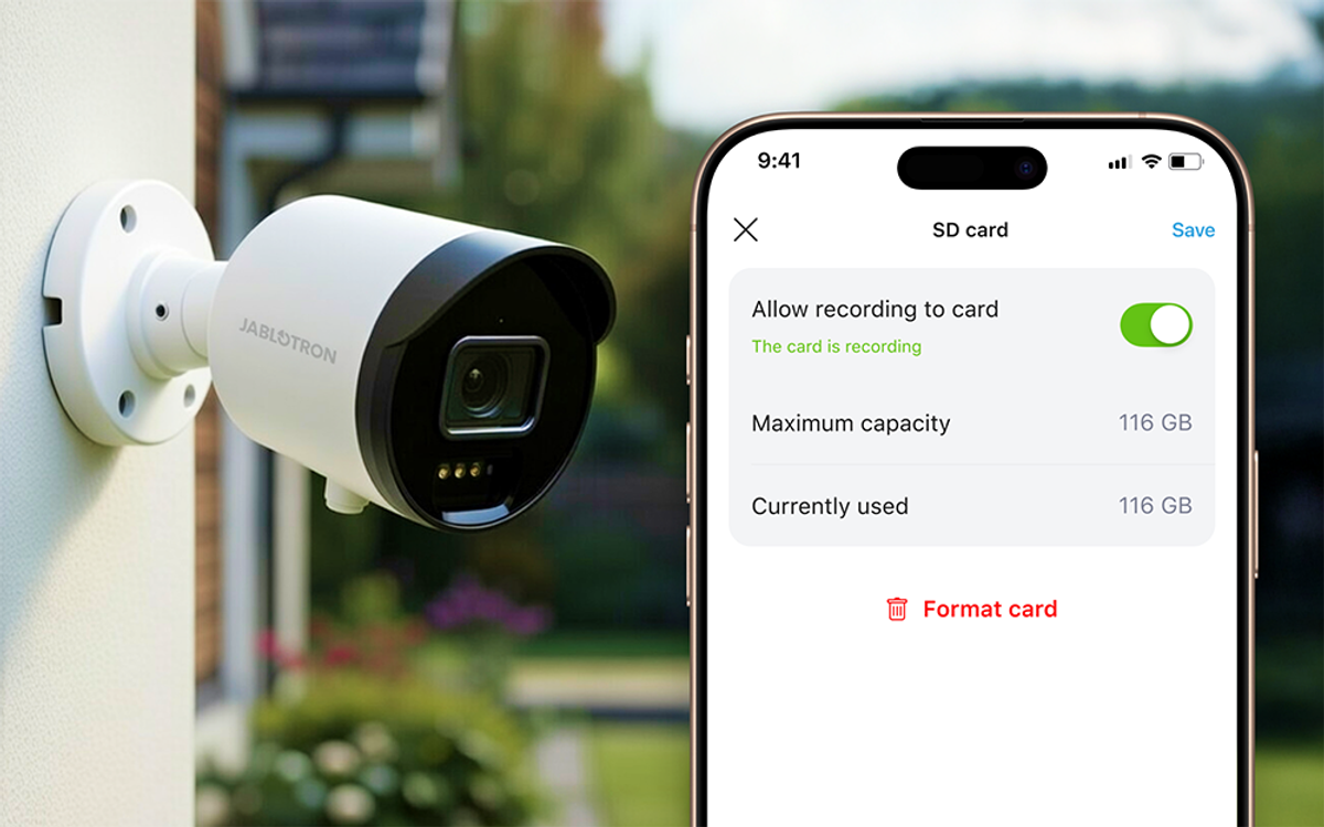 Memory Card Recorder Want to save your camera recordings? Use memory card recording | Jablotron